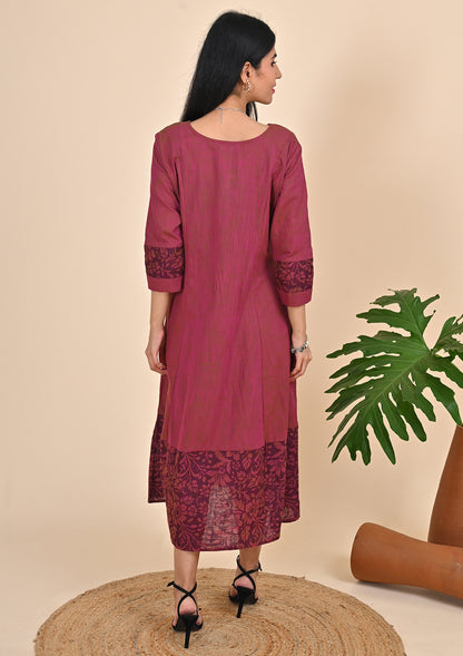 Purple Color Cotton Flex Kurti