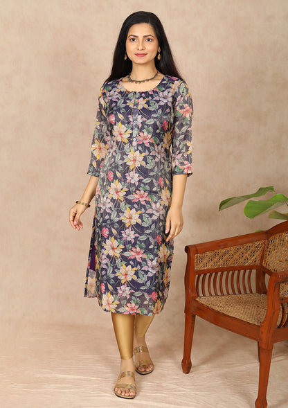 Purple Tissue Kurti