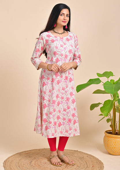 Muslin Floral Printed Kurti