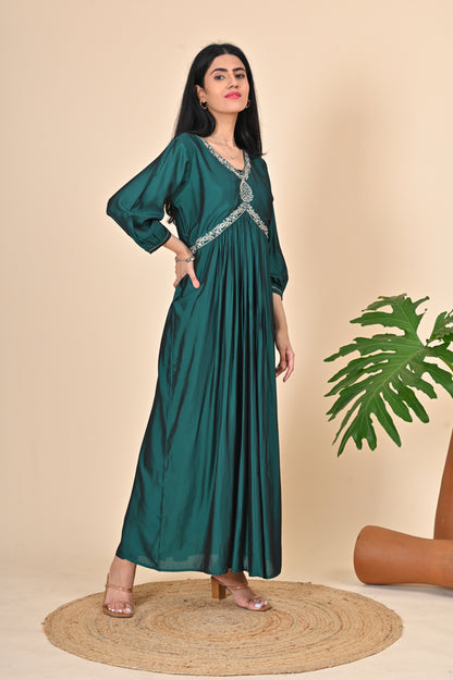 alia green dress Parrot Green Color Alia Style Gown Elegance Personified in G