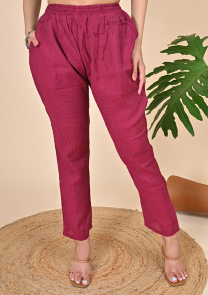 Naira Cut Magenta Floral Printed Suit