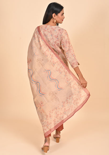 Pink Tissue Salwar Set