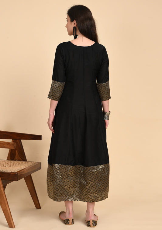 Womens Full Umbrella Black Dress