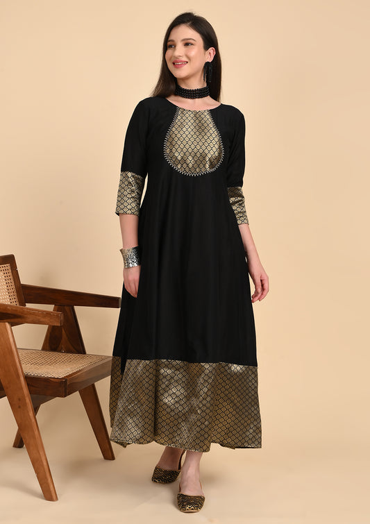 Womens Full Umbrella Black Dress