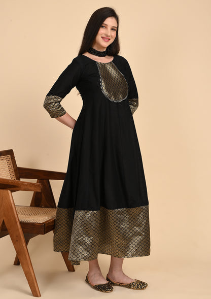 Womens Full Umbrella Black Dress Indian Princess Womens Full Umbrella Black Dress Indian Princess