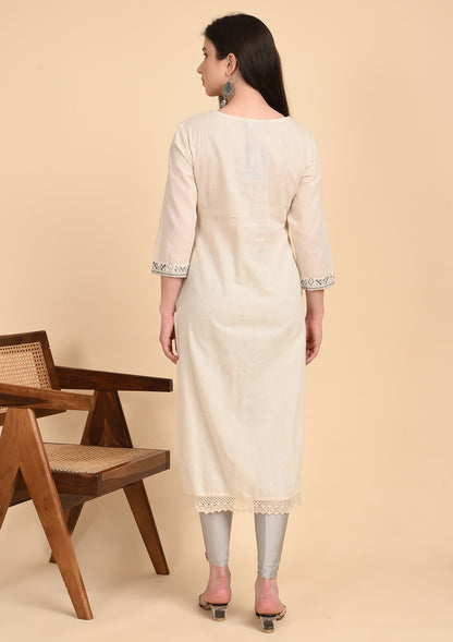 Embroidery Cotton Flex Kurti